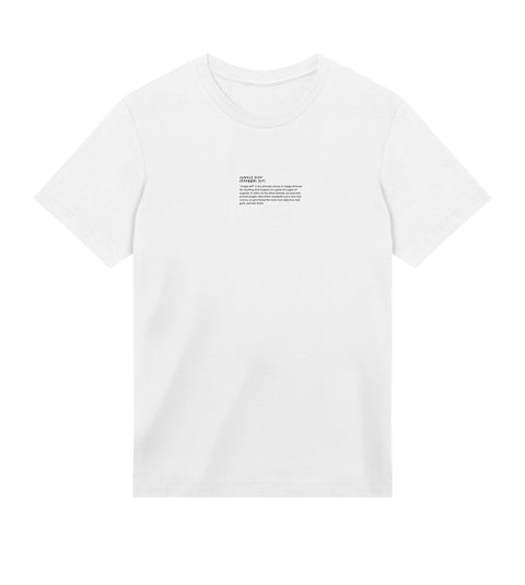 "Jungle diff" premium white gaming T-shirt frontside