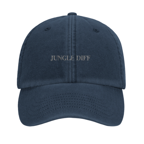 The "Jungle Diff" hat in Denim (front)