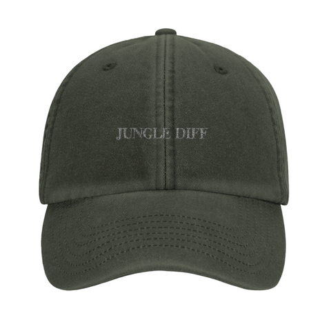 The "Jungle Diff" hat in Olive (front)