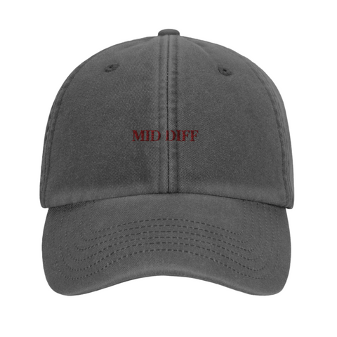 The "Mid Diff" hat in Black (front)