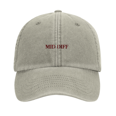 The "Mid Diff" hat in Sand (front)