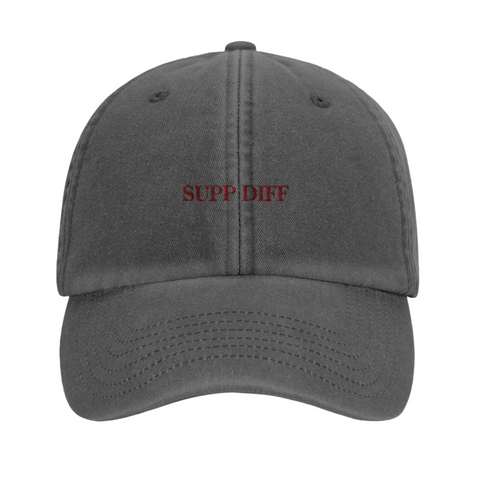 The "Supp Diff" hat in Black (front)