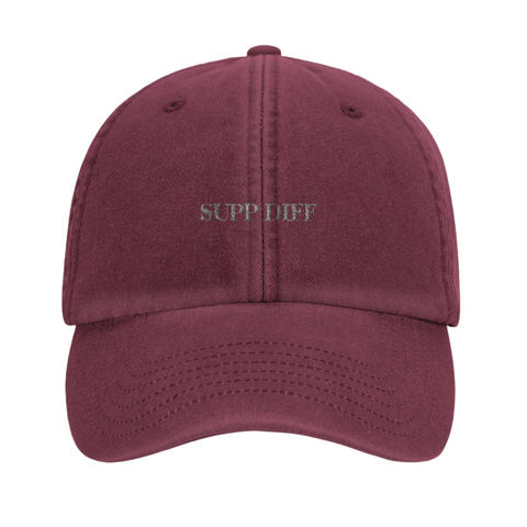 The "Supp Diff" hat in Red (front)