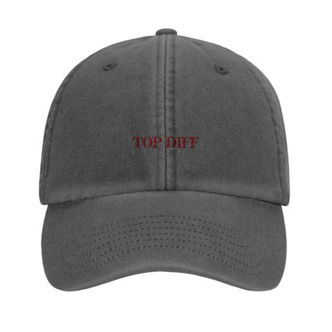 The "Top Diff" hat in Black (front)