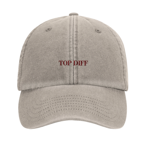 The "Top Diff" hat in Stone (front)