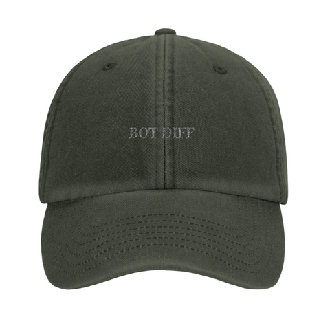 The "Bot Diff" hat in Olive (front)