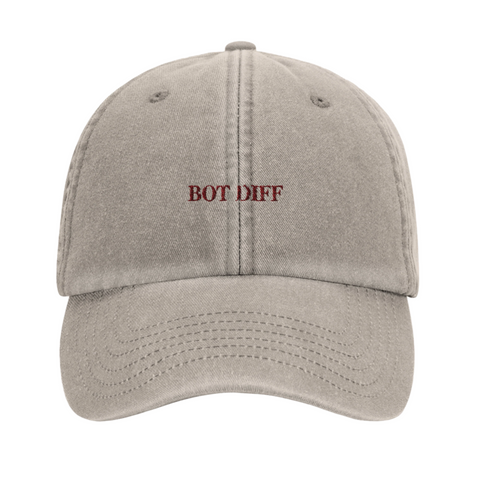 The "Bot Diff" hat in Stone (front)